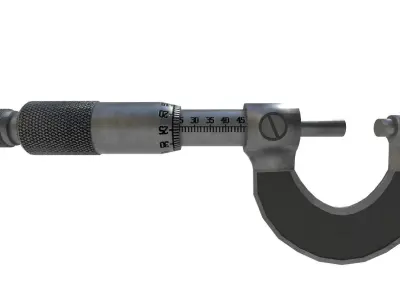 Micrometer and Calipers physics Low-poly 3D model