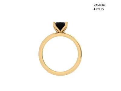 Oval Ring 3D print model 4