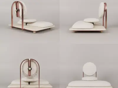 Asana Ground Chair by Mario Milana for Les Ateliers Courbet Free 3D model