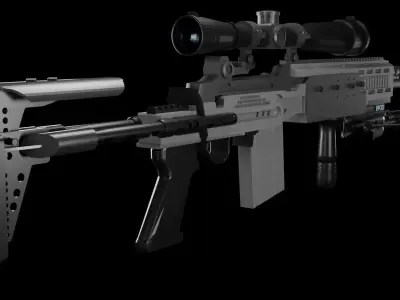 M 14 ebr Low-poly 3D model
