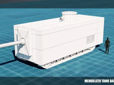 Mendeleev Tank Base Mesh Free low-poly 3D model