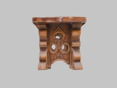 Gothic Craft Table Low-poly 3D model