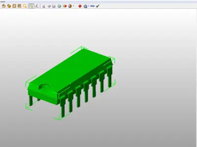 3d model of chip 14 feet 3D print model