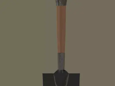 Short shovel Low-poly 3D model purchase