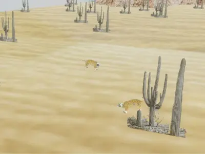Desert Animal Scene Free 3D model
