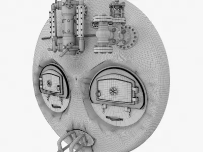 old industrial oven 3D model