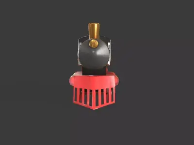 Toy Train Engine Low-poly 3D model