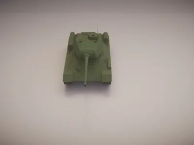 Simple T-34-85 Tank Low-poly 3D model