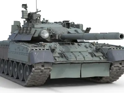 T 80U Main Battle Tank Low-poly 3D model