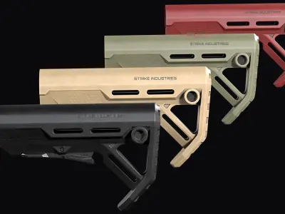 Strike Industries Viper MOD 1 Stock for AR 15 Low-poly 3D model