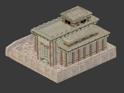 Bronze Age Greek and Mycenanean buildings Low-poly 3D model
