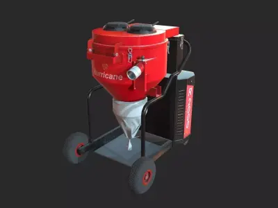 Vacuum cleaner Hurricane R2000 Low-poly 3D model