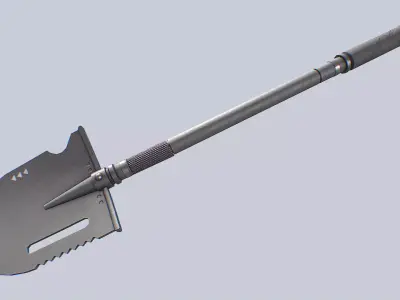 Combat shovel Low-poly 3D model purchase