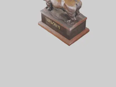 Bison Memorial statue model 3D model