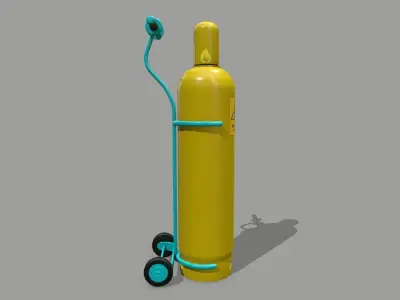 gas cylinder Low-poly 3D model 11