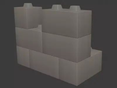 C-Block Low-poly 3D model