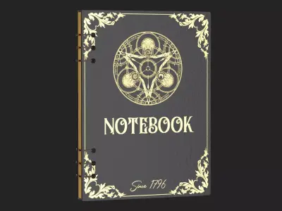 Vintage Leather Notebook 3D model