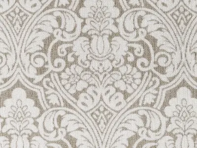 Antique Ivory Brocade Armchair 3D model