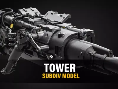 Tower gun 3D model