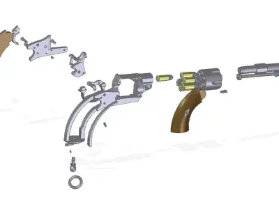 Reichsrevolver M1879 3D model