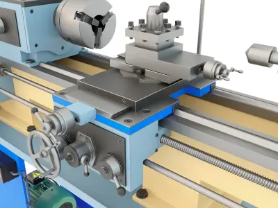 Lathe machine TV-4 3D model