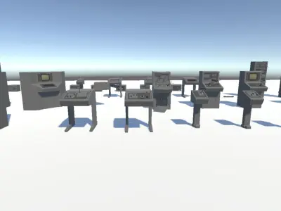 Low Switchboard Pack Low-poly 3D model