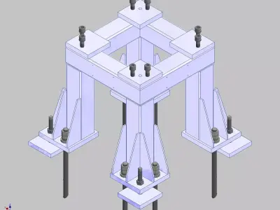 26363-Base for robot KAWASAKI BX100L-Hight 600 3D model