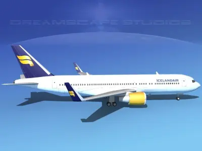 Boeing 767-300 Iceland Air 3D model