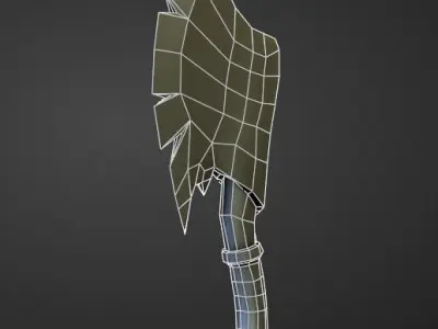 AXE7 high and low poly Low-poly 3D model