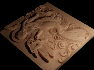 Alkonost CNC 3d Print High Relief Sand Casting 3D print model