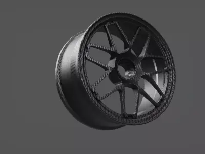 Rims part grey style carbon  3D model