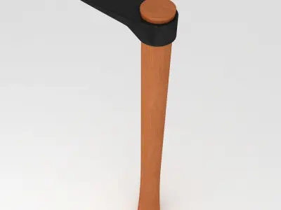 Garden sharp axe hoe 3d model  3D model