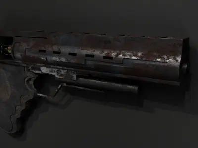 Hand Gun Custom Low-poly 3D model