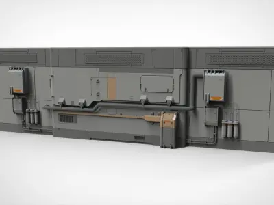 sci-fi Architecture kitbash 15 3D model