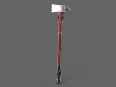PBR Fire Axe V2a Low-poly 3D model