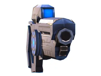 LowPoly Sci-Fi Cartoon Assault Rifle Future Low-poly 3D model purchase