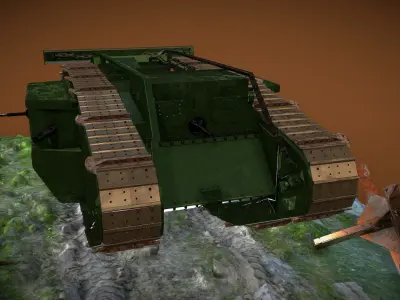 Mark IV ww1 Low-poly 3D model