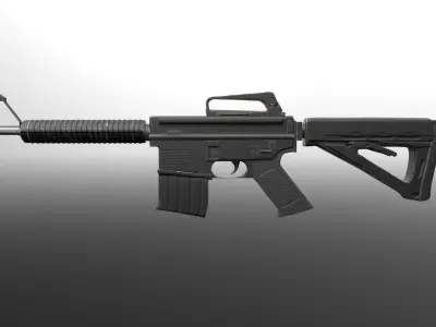 Custom M16 Rifle 3D model