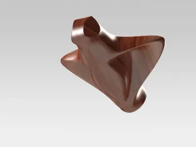 Bird piece of paper flying in sky Free 3D model