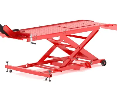 Foot Pedal Operated Hydraulic Lift Table Manual Lifting Platform 3D model