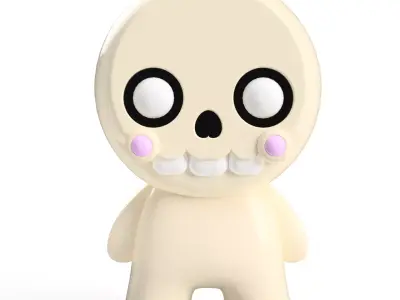 3D Printable Cute Bonehead Skeleton Figure Personal Commercial 3D print model