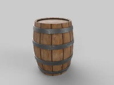 Oil barrel Low-poly 3D model 24