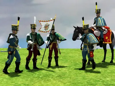 Austrian 1st Hussars 3D model