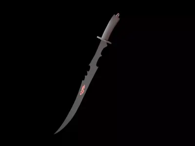 katana samurai sword 3d model pbr textured  High-Quality Asset 3D model