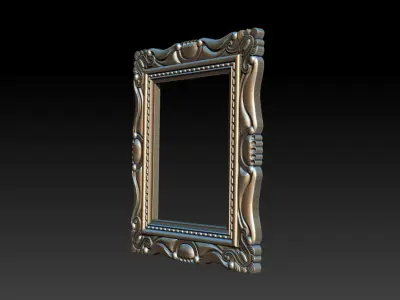 Classical carved frame 3D print model