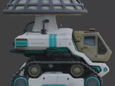 Bio-Organic Explorer Rover 3D Model Low-poly 3D model