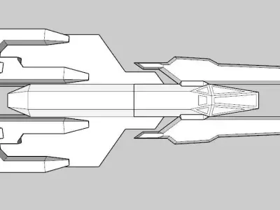 SPACESHIP paper 3D model