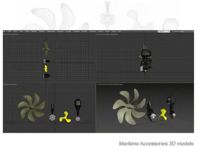 Maritime Accessories Low-poly 3D model