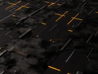 5 SCI-FI Panels 3D Models Free low-poly 3D model