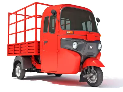 Pickup Mini Truck Rickshaw 3D model